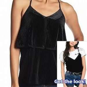 NWT Ro & De Velvet popover Cami top